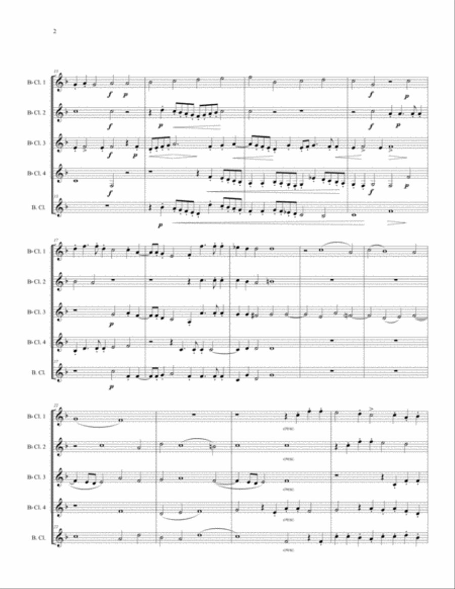 Al bel de tuoi capelli for Clarinet Quintet Clarinet Quintet scores gallery preview page 4