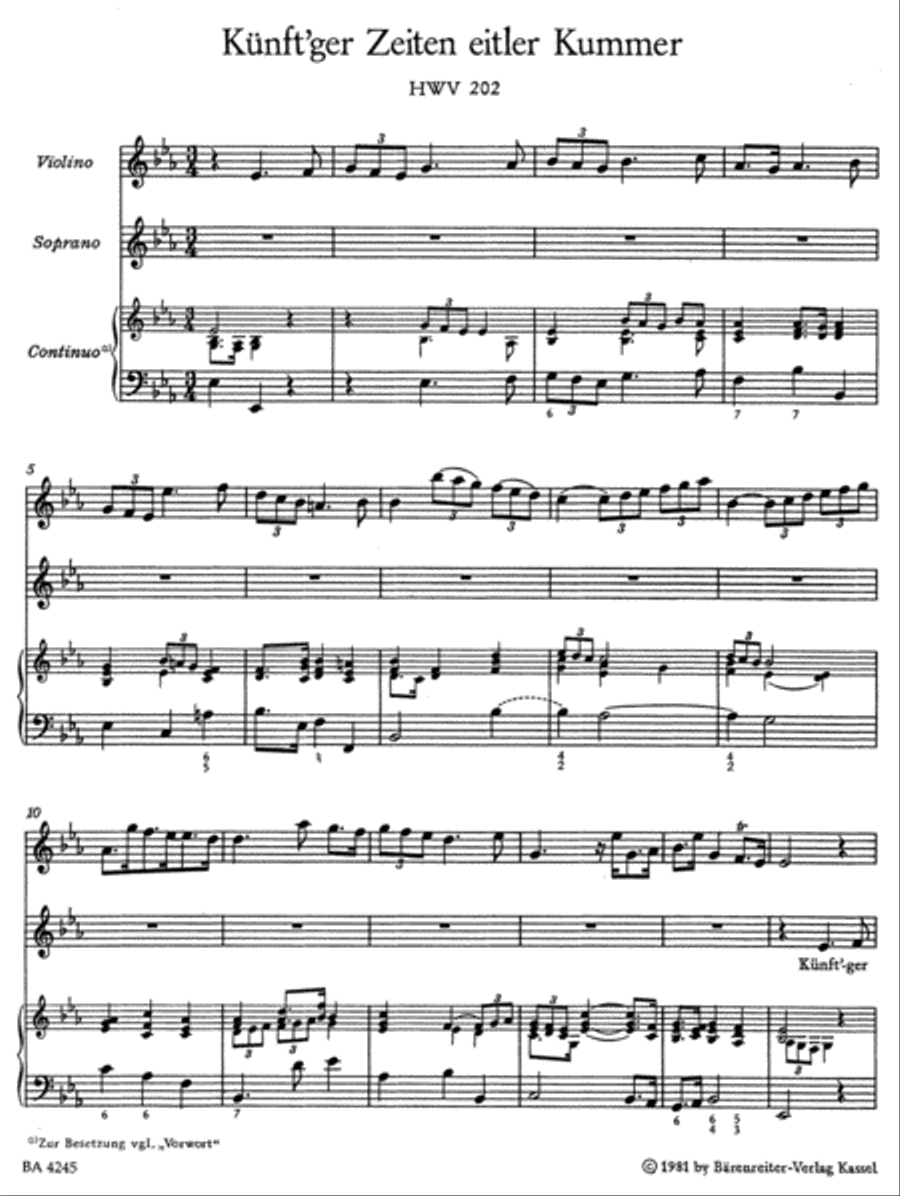 Nine German Arias HWV 202-210 Flute scores gallery preview page 2