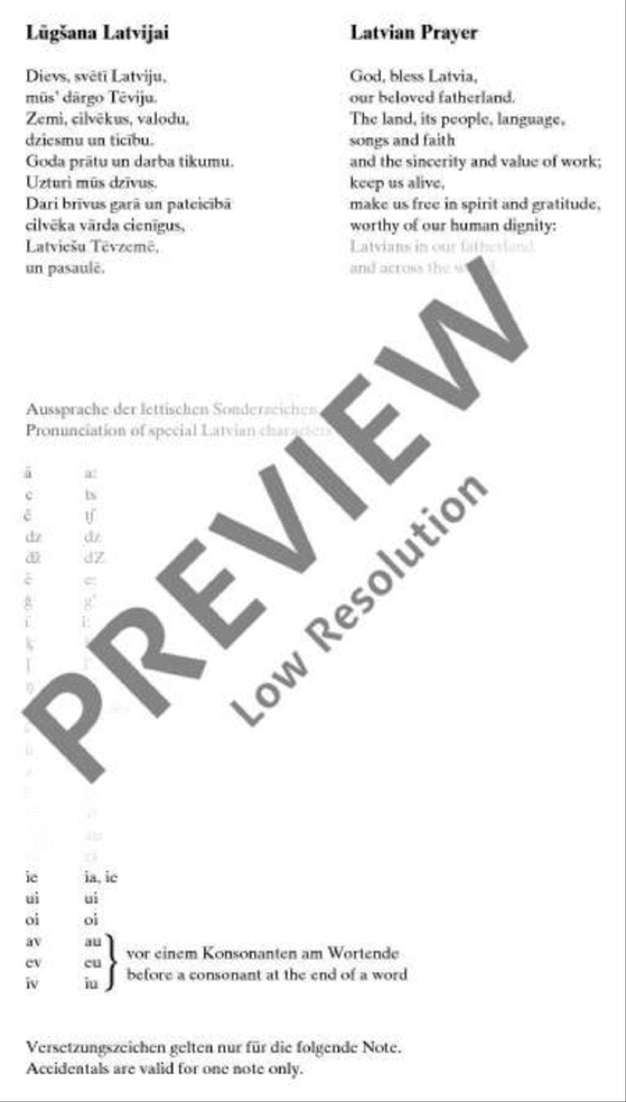 Lūgšana Latvijai 4-Part scores gallery preview page 4