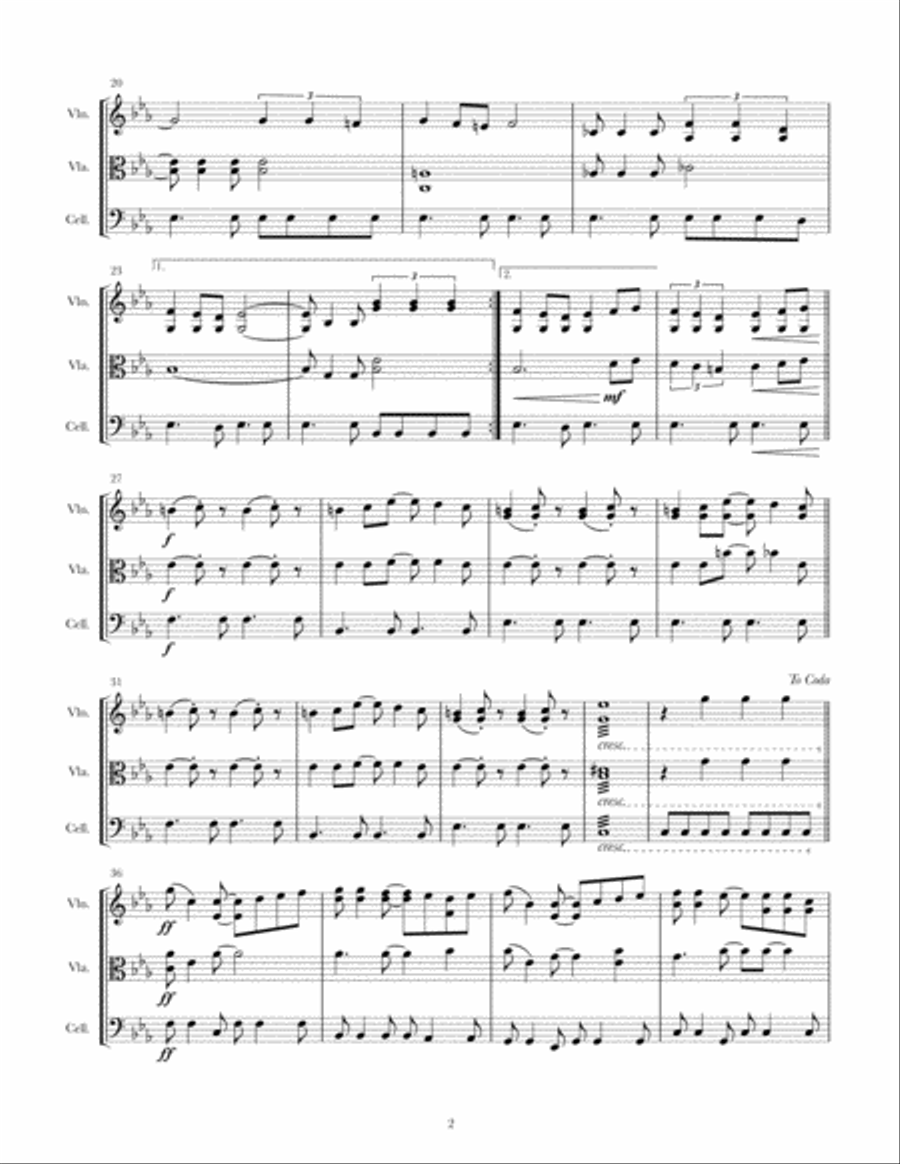 Can't Take My Eyes Off Of You String Trio scores gallery preview page 2