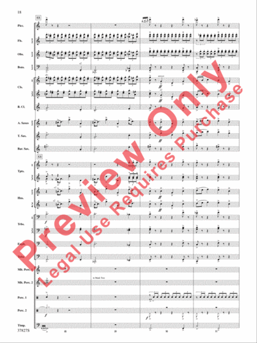 The Winged Stallion Concert Band scores gallery preview page 19