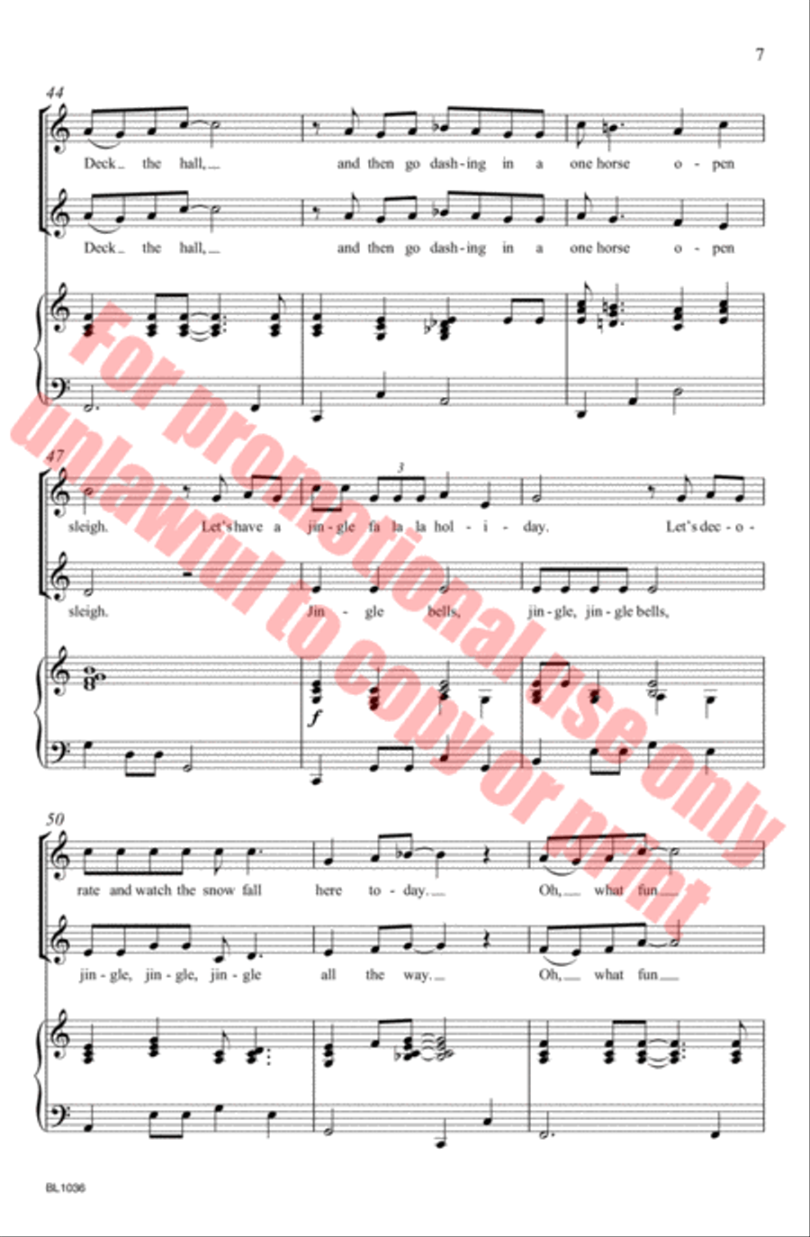 Jingle Fa La La Holiday Choir scores gallery preview page 8