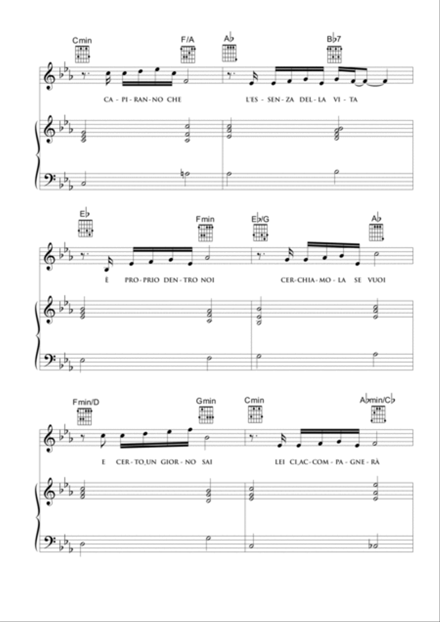 Io ti aspetterò Piano, Vocal, Guitar scores gallery preview page 4