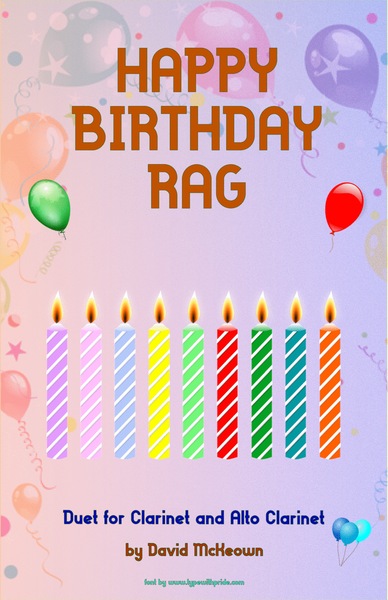 Happy Birthday Rag, for Clarinet and Alto Clarinet Duet