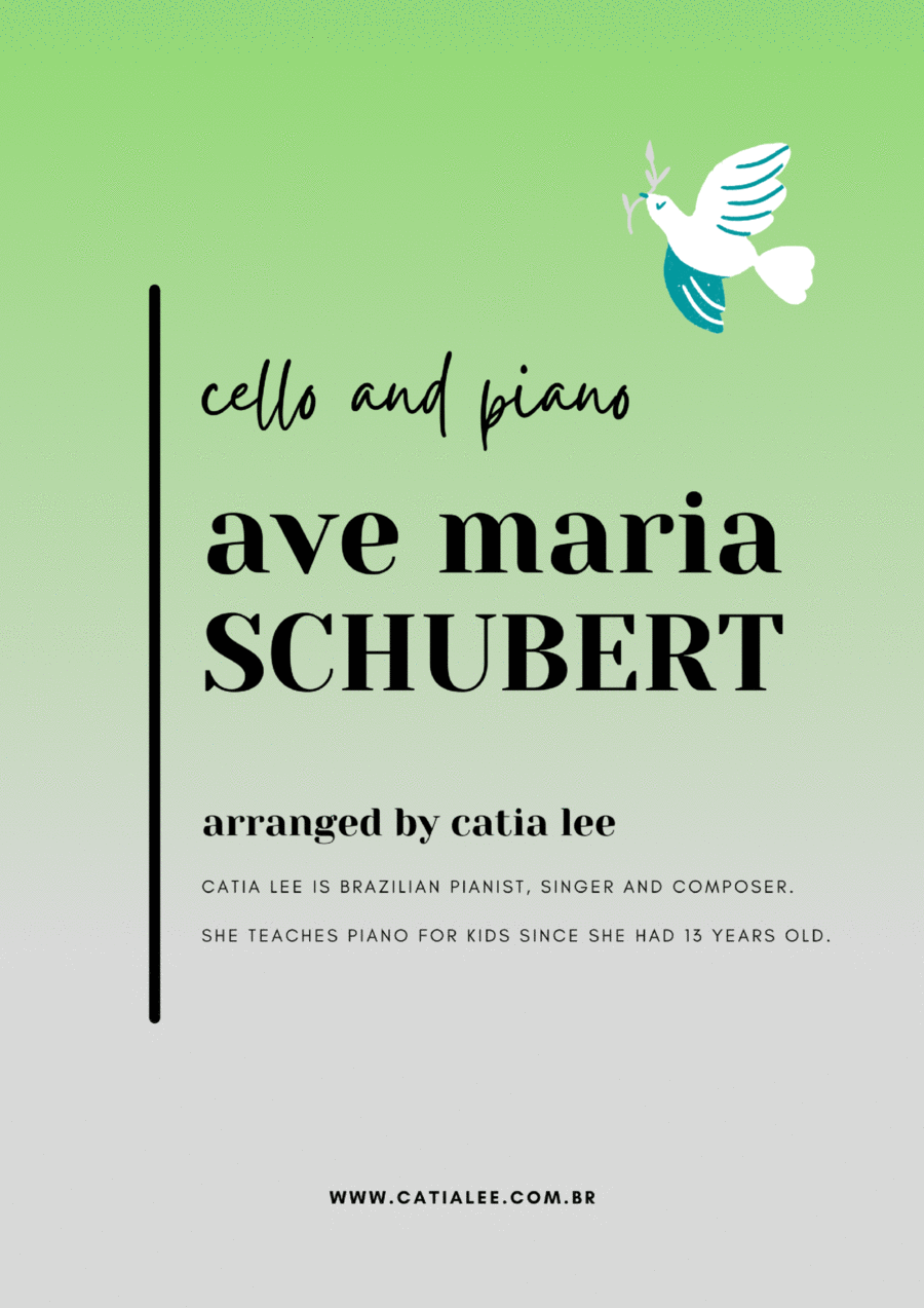 Ave Maria - Schubert for Cello and piano - G major Ave Maria - Schubert for Cello and piano - G major Piano scores gallery preview page 1