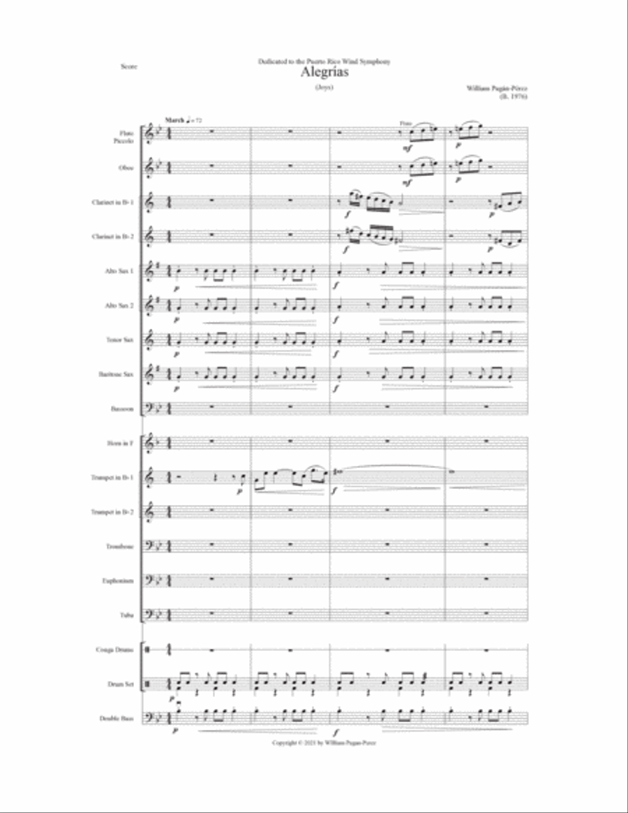 Joys (Alegrías) Concert Band scores gallery preview page 2
