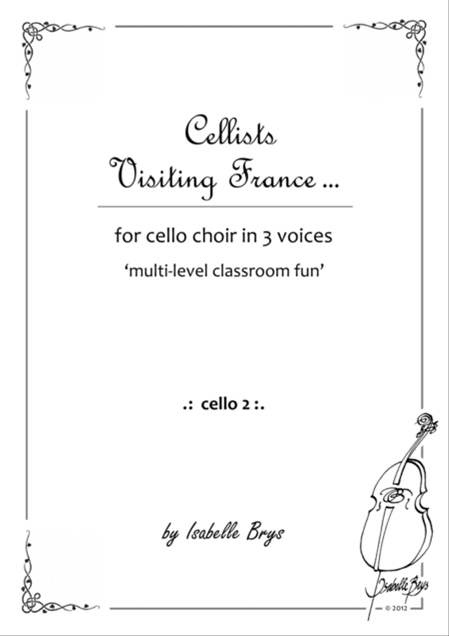 The cellists visiting France ... for Cello Choir Large Ensemble scores gallery preview page 4