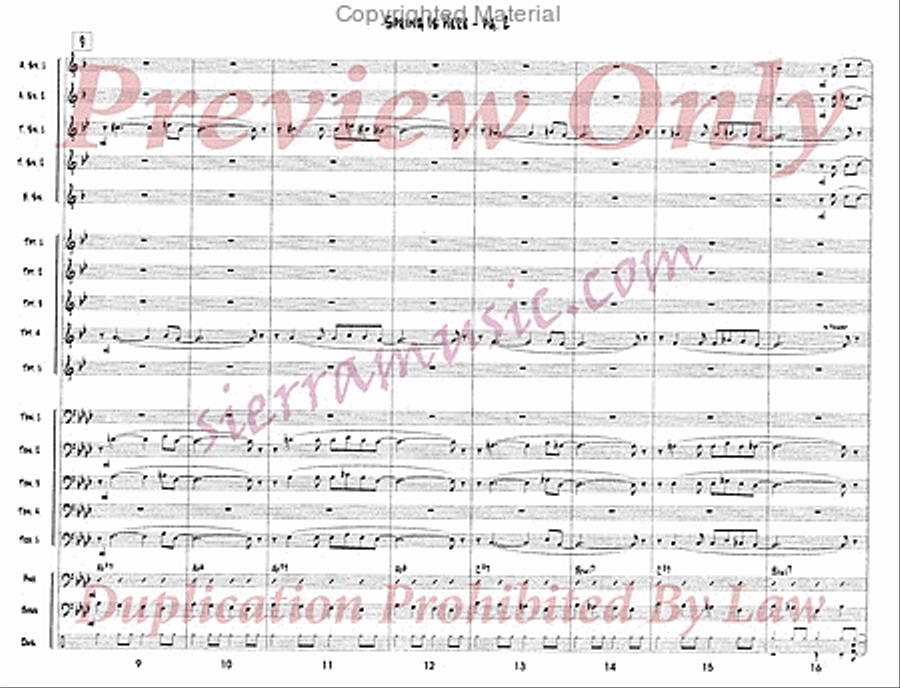 Spring Is Here Jazz Ensemble scores gallery preview page 3