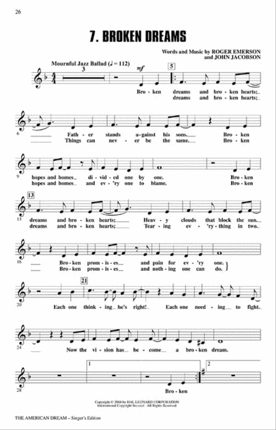 The American Dream The American Dream Choir scores gallery preview page 7