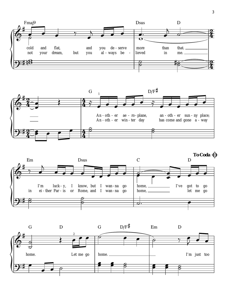 Home Home Easy Piano scores gallery preview page 3