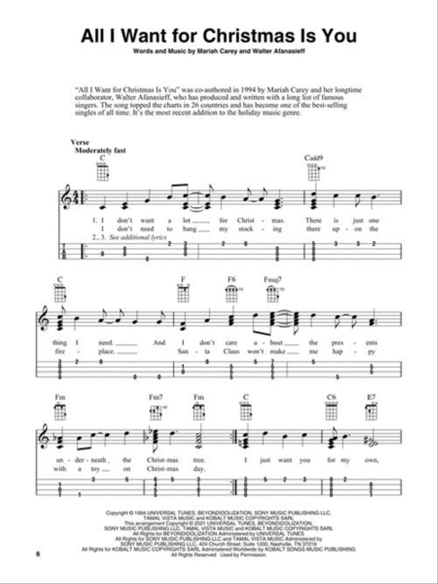 Christmas Songs for Solo Fingerstyle Ukulele Ukulele scores gallery preview page 7