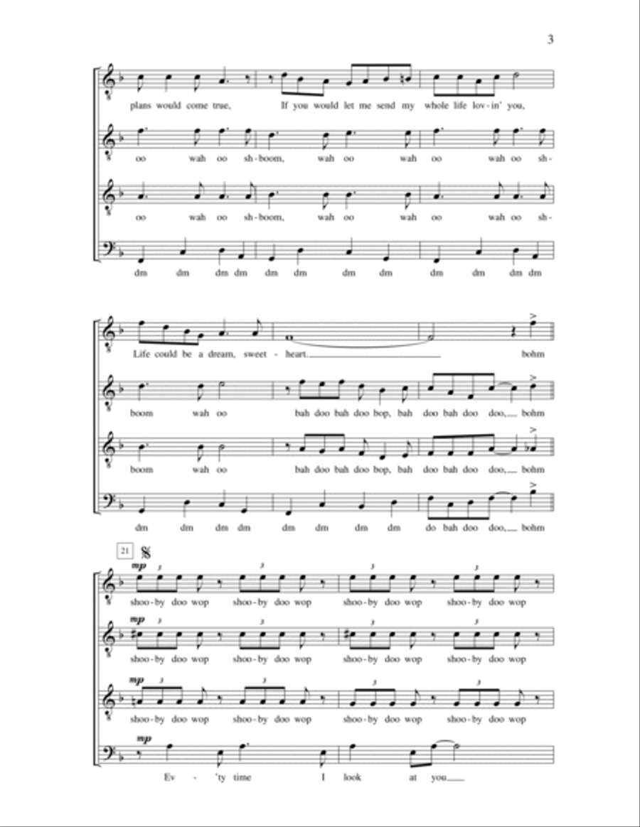 Sh-boom (life Could Be A Dream) TTBB scores gallery preview page 3