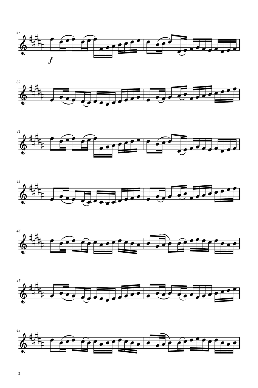 Canon in D - Clarinet in Eb Solo E-Flat Clarinet scores gallery preview page 2