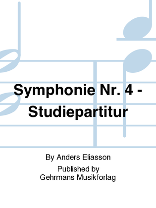 Book cover for Symphonie Nr. 4 - Studiepartitur