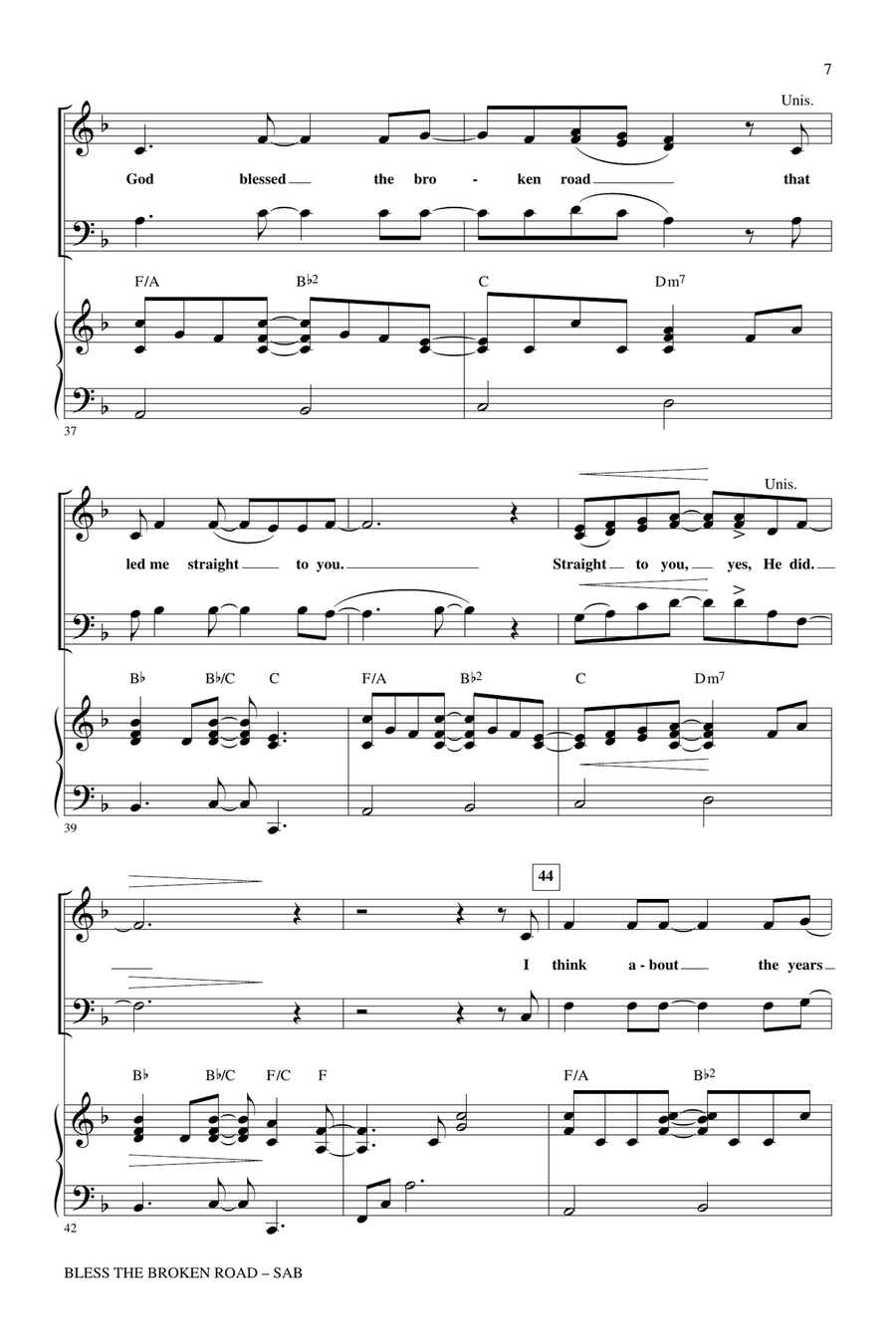 Bless The Broken Road 3-Part scores gallery preview page 5
