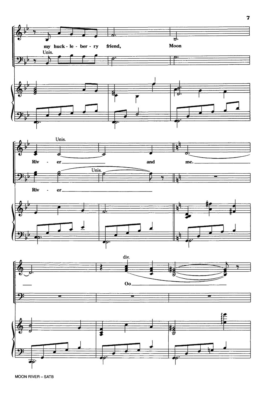 Moon River Moon River 4-Part scores gallery preview page 5