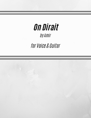 Book cover for On Dirait