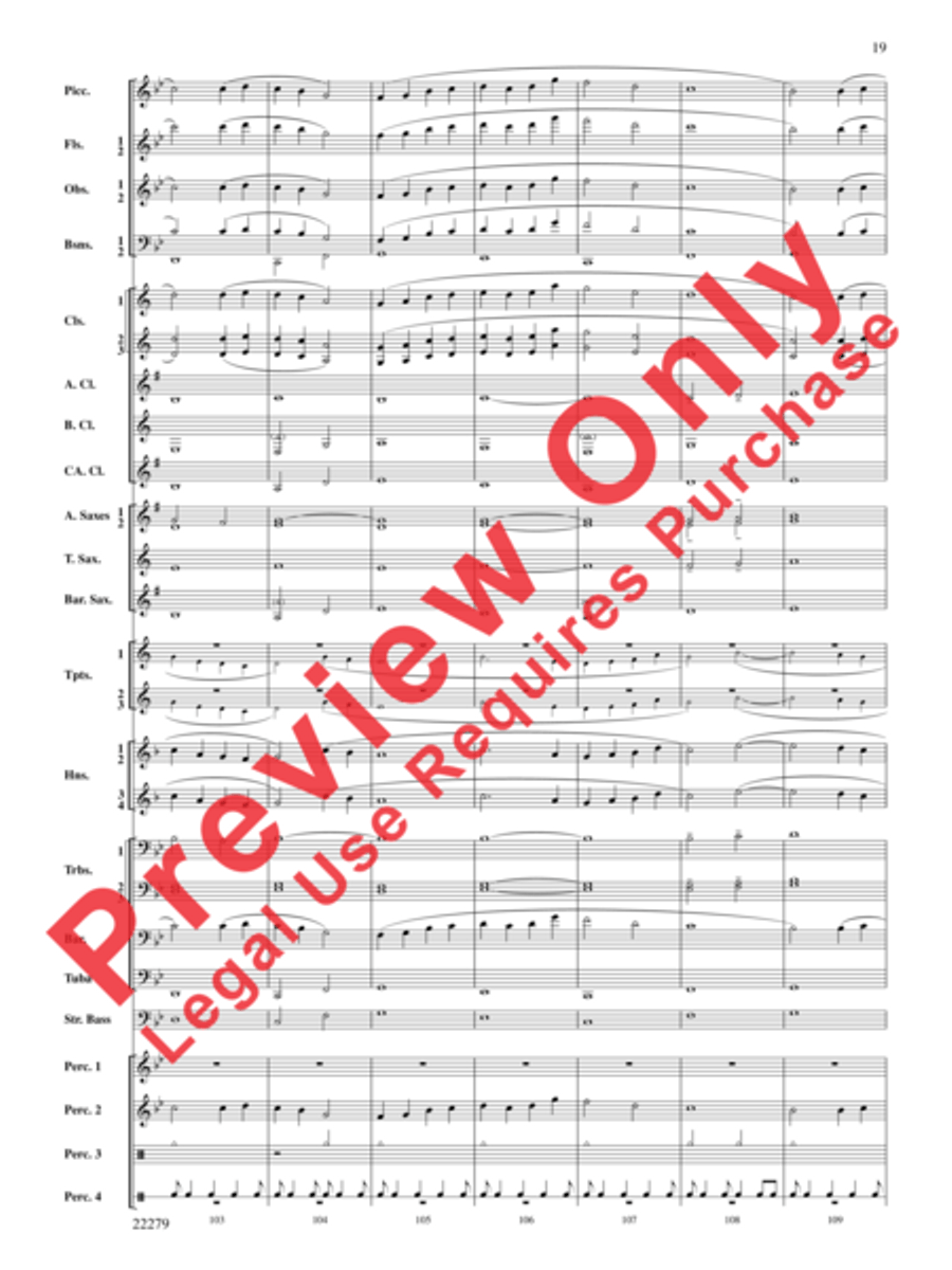 Bayou Breakdown Concert Band scores gallery preview page 20