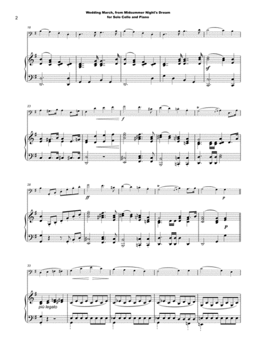 Wedding March by Mendelssohn, for Solo Cello and Piano image number null
