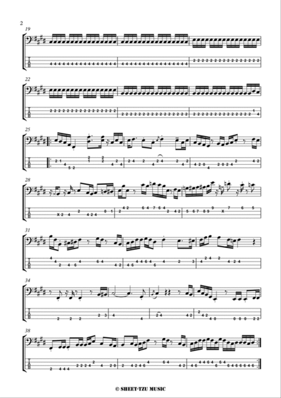 Dean Town Bass Guitar scores gallery preview page 2