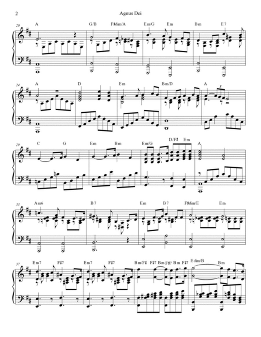 Agnus Dei (Saxophone Quartet and Piano) image number null