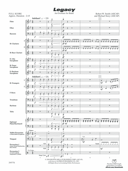 Legacy (An Overture for Band): Score