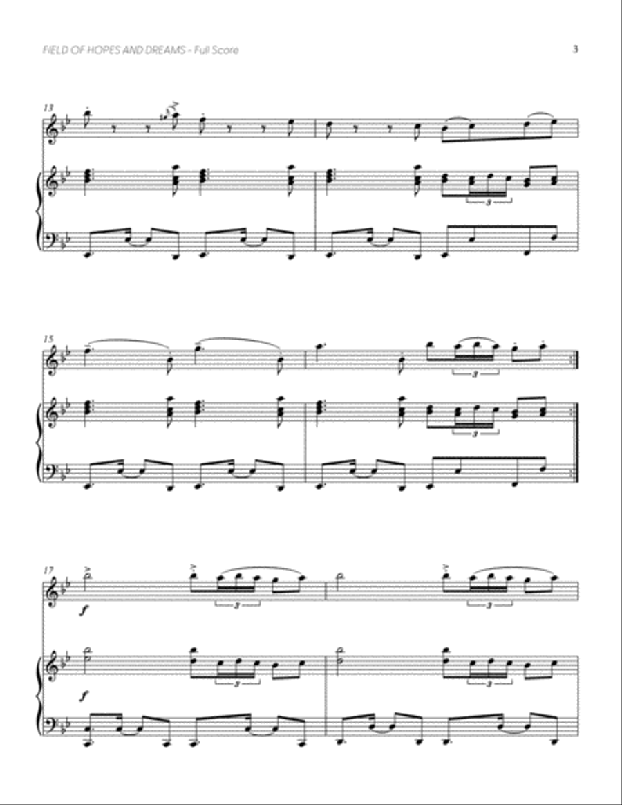 Field of Hopes and Dreams (from DELTARUNE) (for Solo Violin with Piano Accompaniment) Violin Solo scores gallery preview page 4