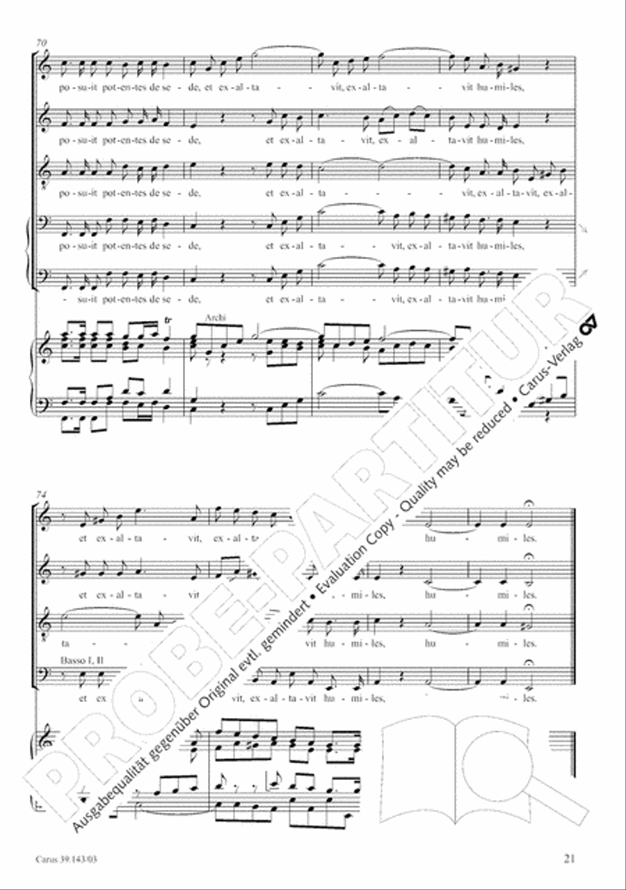 Magnificat in C major 4-Part scores gallery preview page 22