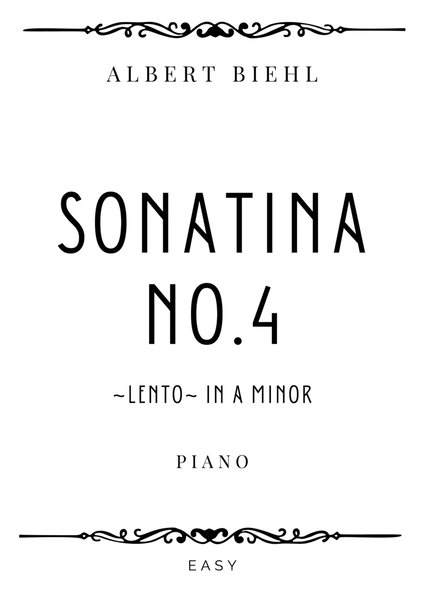 Biehl - Sonatina No. 4 Op. 94 in A minor (Lento) - Easy image number null