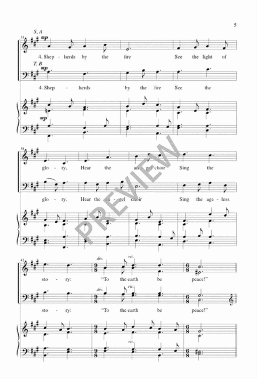 Jesus, Holy Child 4-Part scores gallery preview page 6