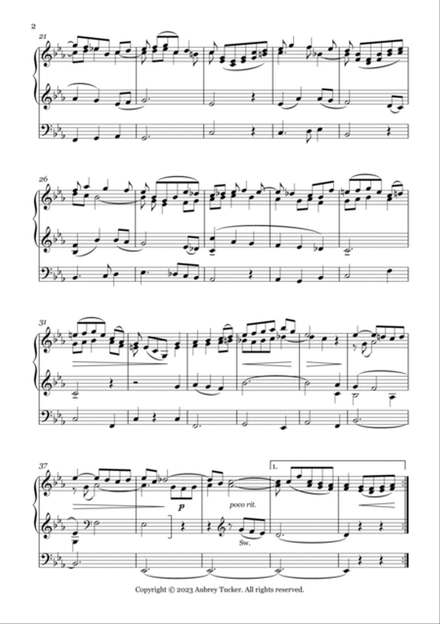 Organ: Verleih uns Frieden (Cantata for Choir & Orchestra, MWV A 11 / WoO 5) - Felix Mendelssohn Choir scores gallery preview page 3