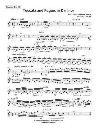Toccata and Fugue, in D minor - Bb Trumpet 2 (Brass Quintet)