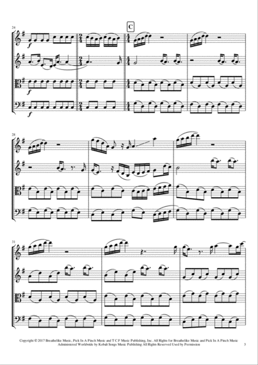 Never Enough String Quartet scores gallery preview page 3