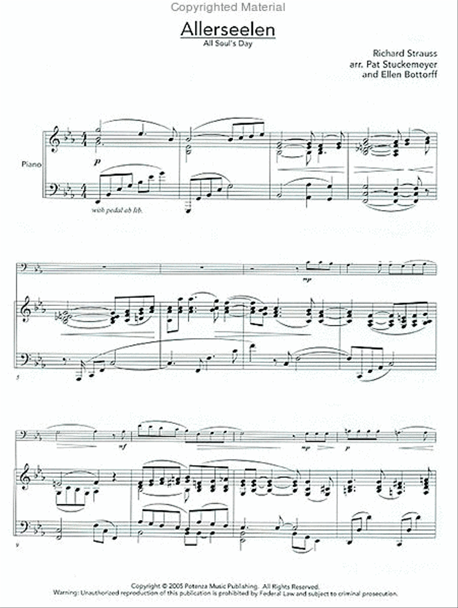 Allerseelen Euphonium scores gallery preview page 2
