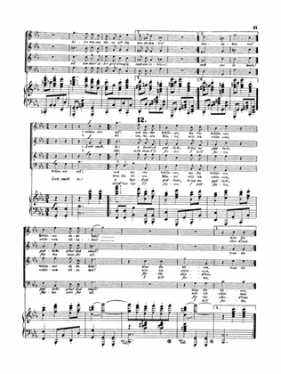 Brahms: Liebeslieder Walzer (Love Song Waltzes), Op. 52 No. 12 (choral score)