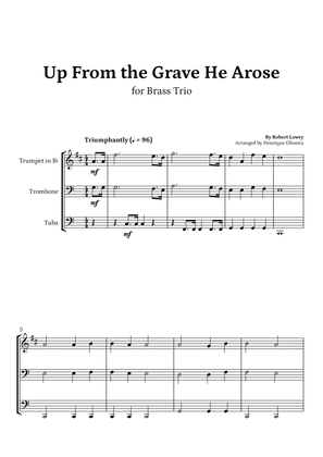 Book cover for Up From the Grave He Arose (Brass Trio) - Easter Hymn
