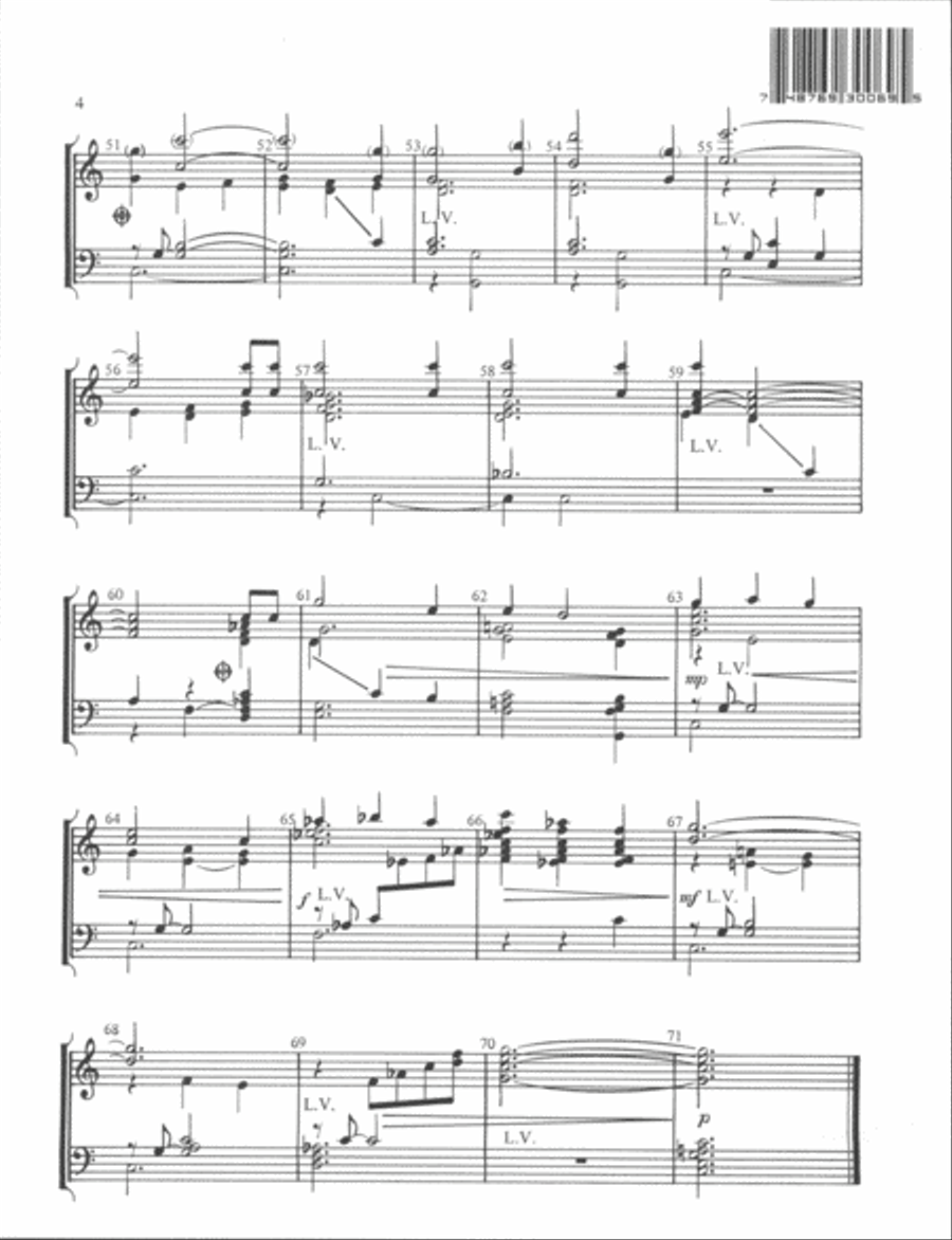His Eye Is On the Sparrow - Wagner Handbell Choir scores gallery preview page 5
