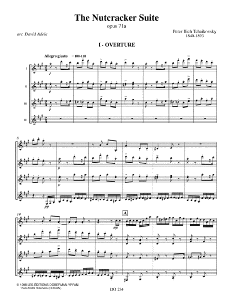 The Nutcraker Suite Guitar Ensemble scores gallery preview page 3