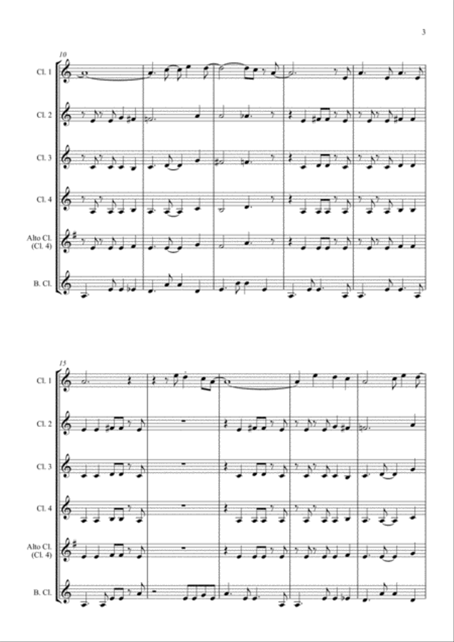Mas Que Nada Clarinet Quintet scores gallery preview page 3