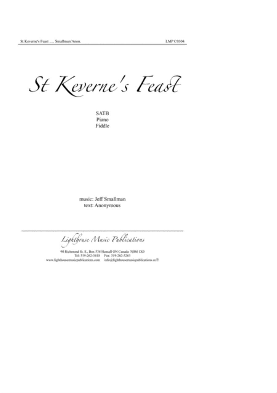 St. Keverne's Feast St. Keverne's Feast 4-Part scores gallery preview page 2