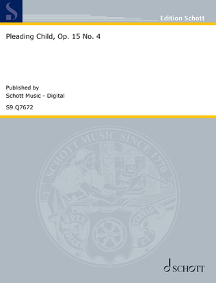 Book cover for Pleading Child, Op. 15 No. 4