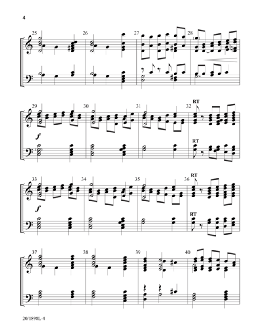 Glory to the Newborn King 3-Octaves scores gallery preview page 4