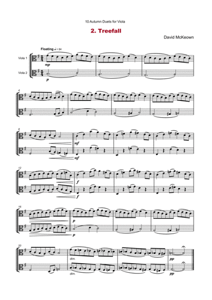 10 Autumn Duets for Viola