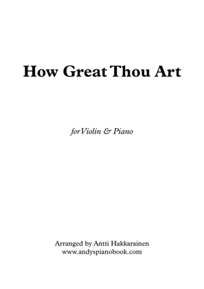 Book cover for How Great Thou Art - Violin & Piano