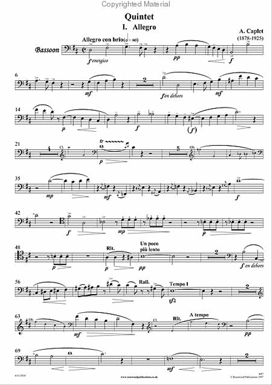 Quintet Quintet Bassoon scores gallery preview page 4