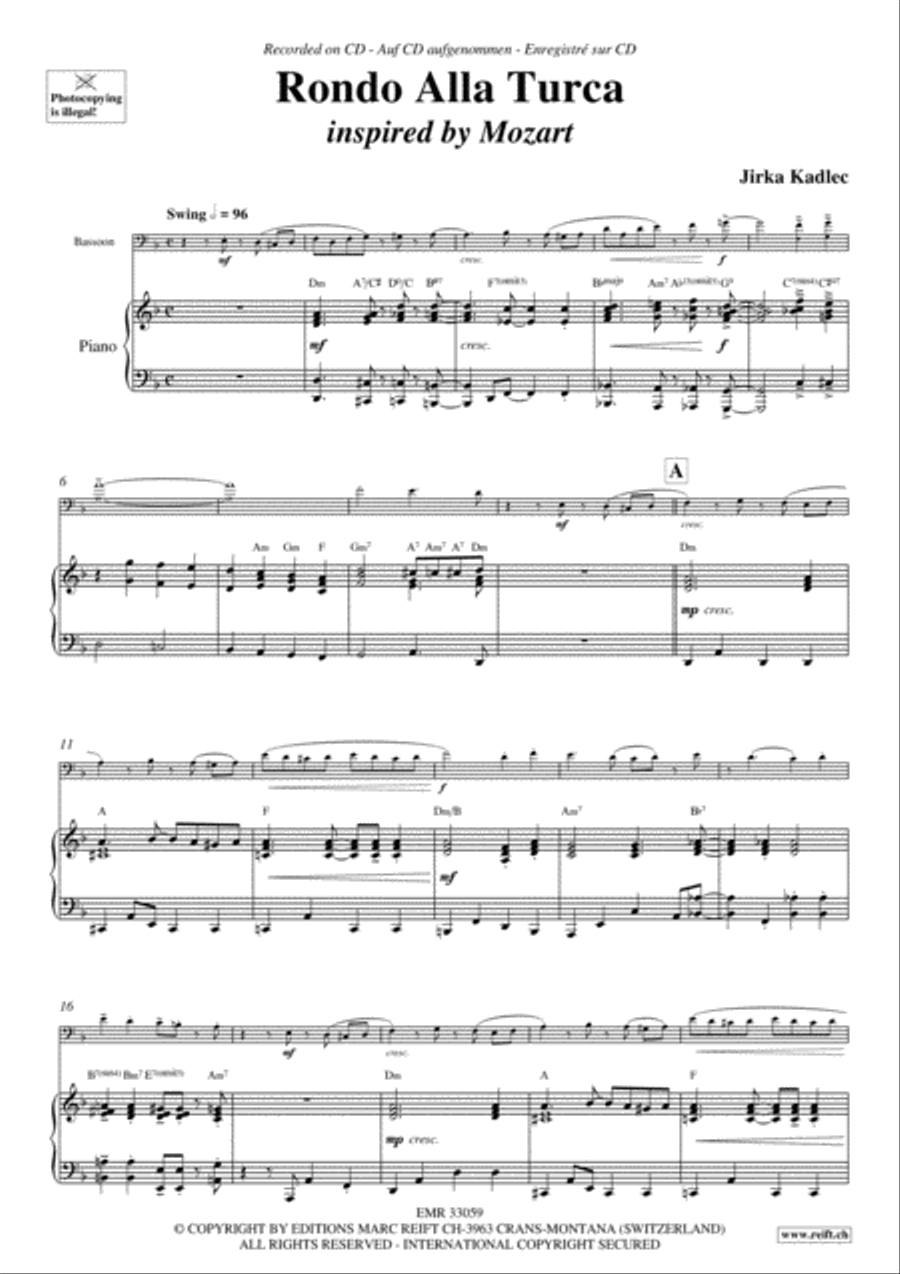 Rondo Alla Turca Rondo Alla Turca Bassoon Solo scores gallery preview page 4