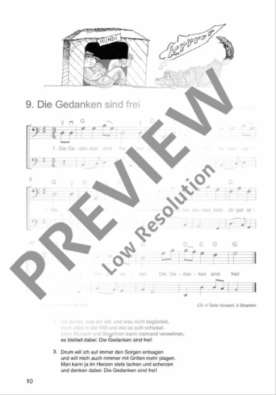 Die schönsten Volks- und Kinderlieder Cello scores gallery preview page 11