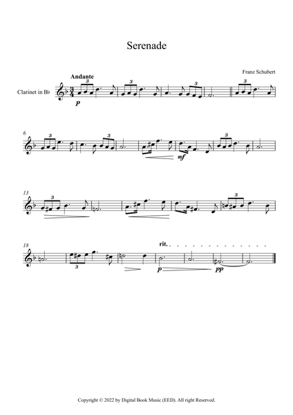 Serenade - Franz Schubert (Clarinet)