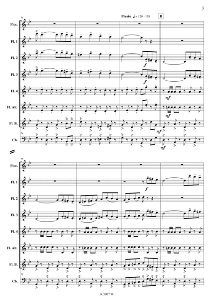 Bella ciao Bella ciao Flute scores gallery preview page 4