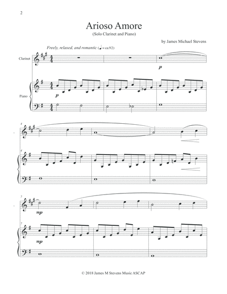Arioso Amore - Clarinet & Piano image number null
